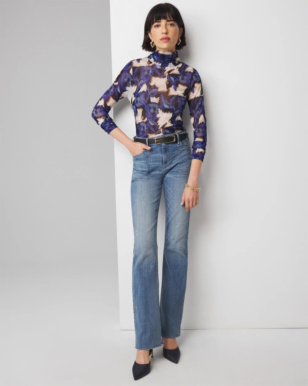 HighRise Everyday Soft Denim™ Novelty Pocket Bootcut Jean White